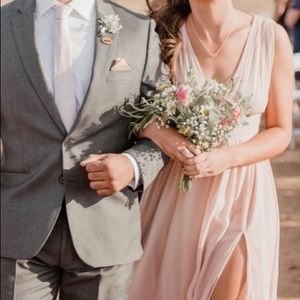 Lulus Heavenly Hues Blush Maxi Dress Size Small